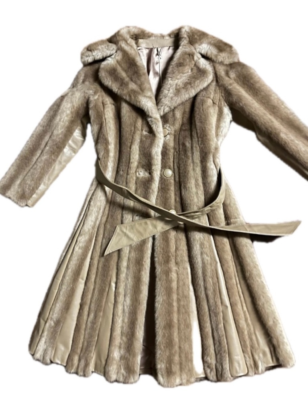Jet Set California ~ Women’s Size 12 ~ Vintage (1970’s) ~ Dress Fur Coat ~ New - Picture 2 of 16